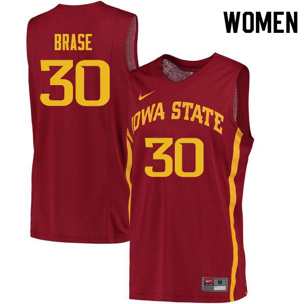 Women #30 Hans Brase Iowa State Cyclones College Basketball Jerseys Sale-Cardinal